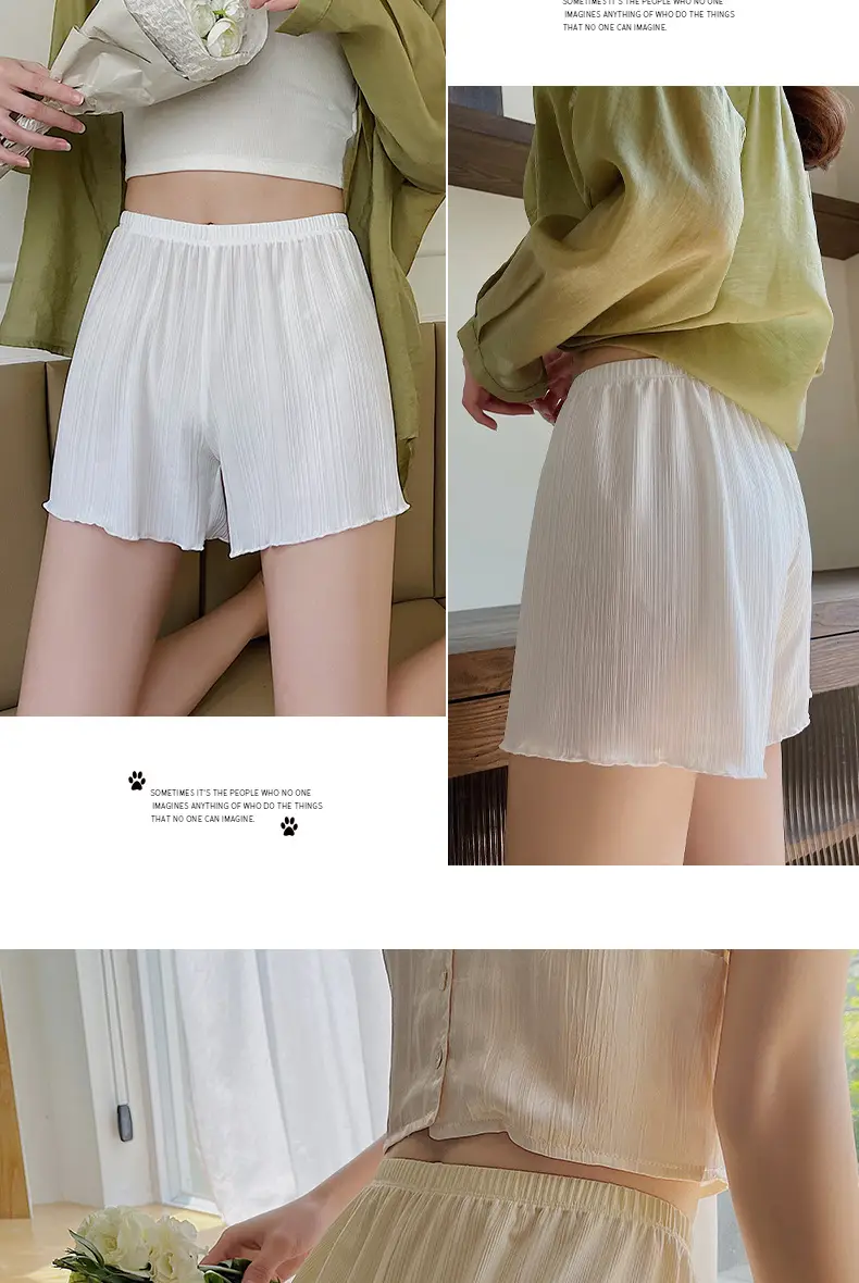 White Lace Shorts Women Summer Non-Curling Loose Fit — feature 17
