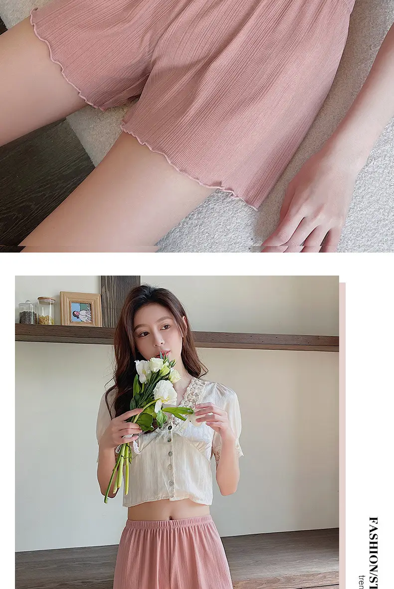 White Lace Shorts Women Summer Non-Curling Loose Fit — feature 23