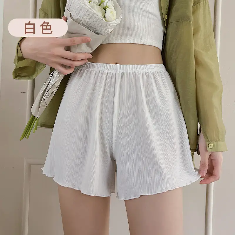 White Lace Shorts Women Summer Non-Curling Loose Fit - Image 2