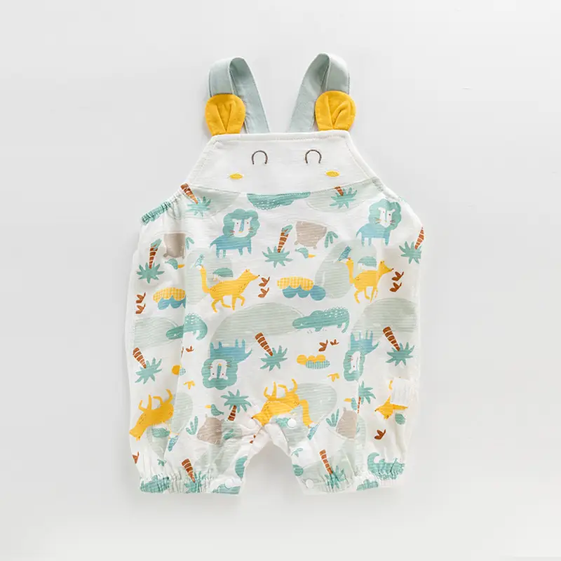 Baby Dinosaur Two-Piece Set Cotton Summer Outgoing Strap Suit - Image 3