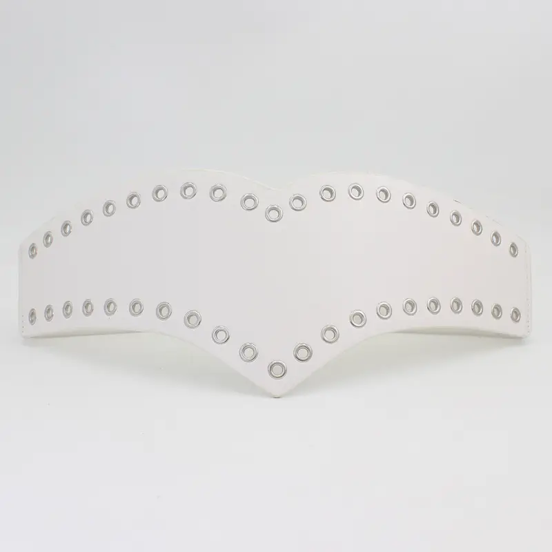 Ladies Elastic Eye Hole Belt with Metal Grommets Brown Black