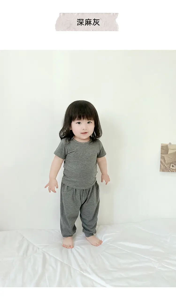 Baby Bamboo Cotton Pajamas Light Green Girls Boys — feature 14
