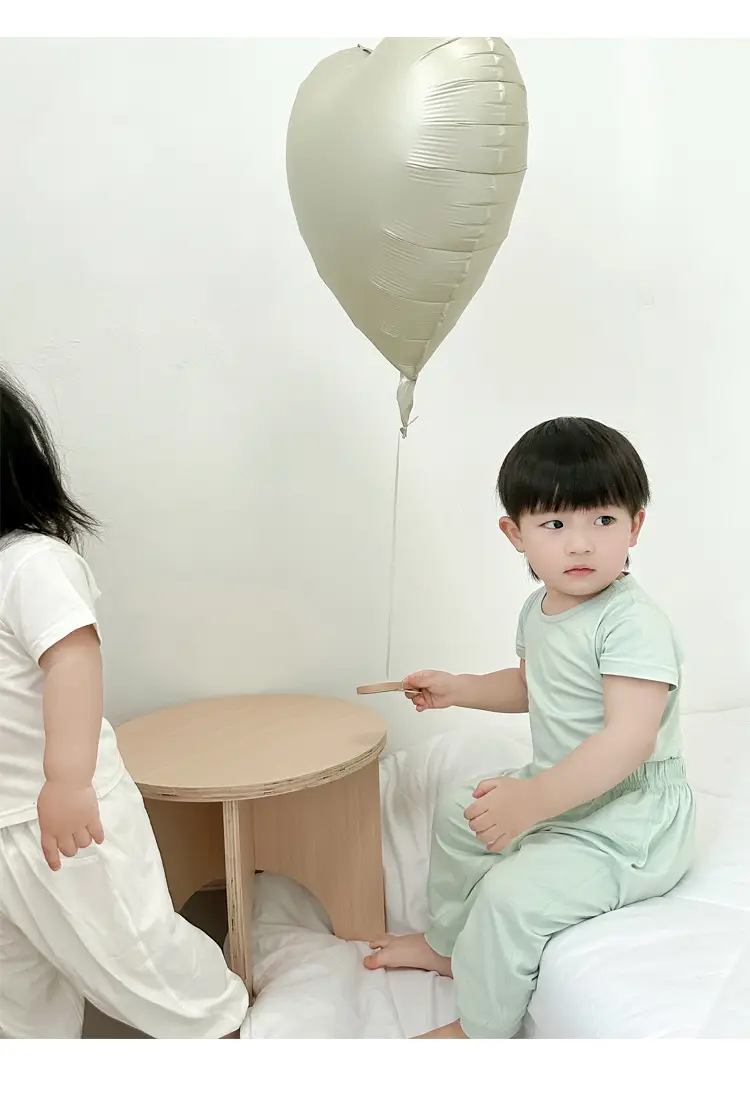 Baby Bamboo Cotton Pajamas Light Green Girls Boys — feature 9
