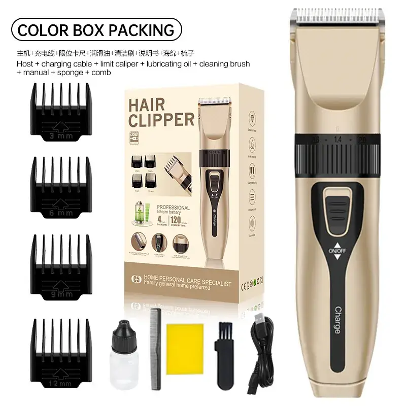 Rechargeable Electric Hair Clipper with Ceramic Blade & Self-Sharpening - Image 11