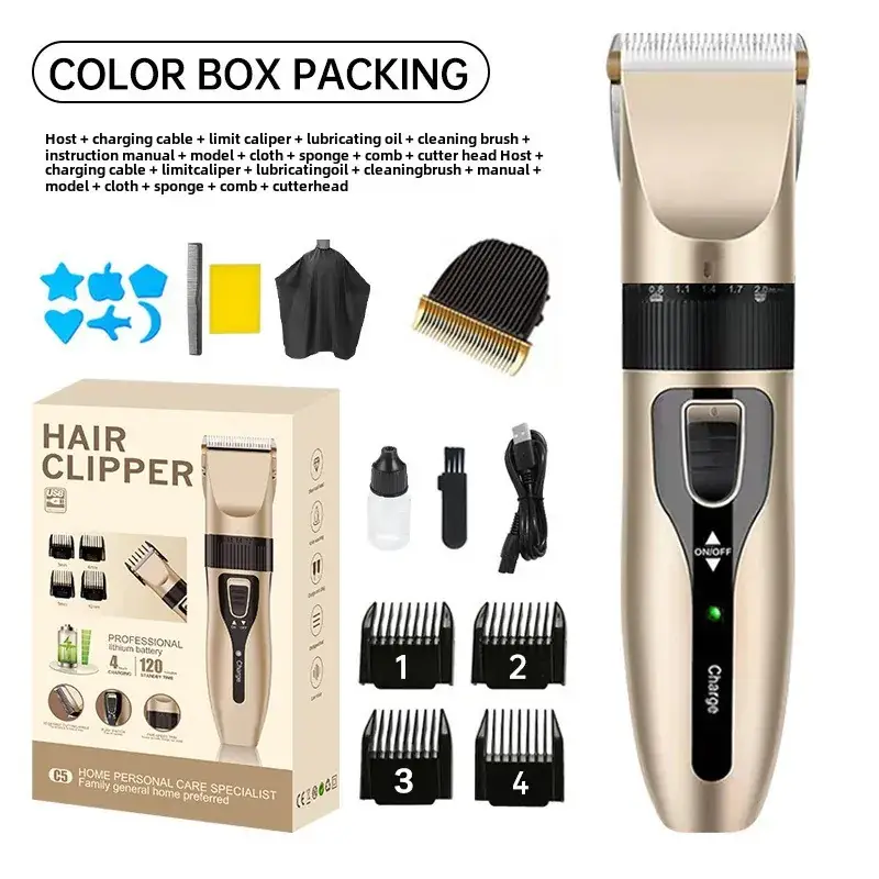 Rechargeable Electric Hair Clipper with Ceramic Blade & Self-Sharpening - Image 13