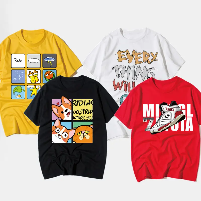 Boys Yellow Short Sleeve Cotton T-Shirt with Cartoon Print - Image 20