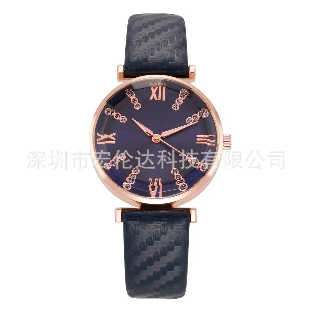 Women's Rose Gold Roman Dial Watch with Beige Strap - Image 6