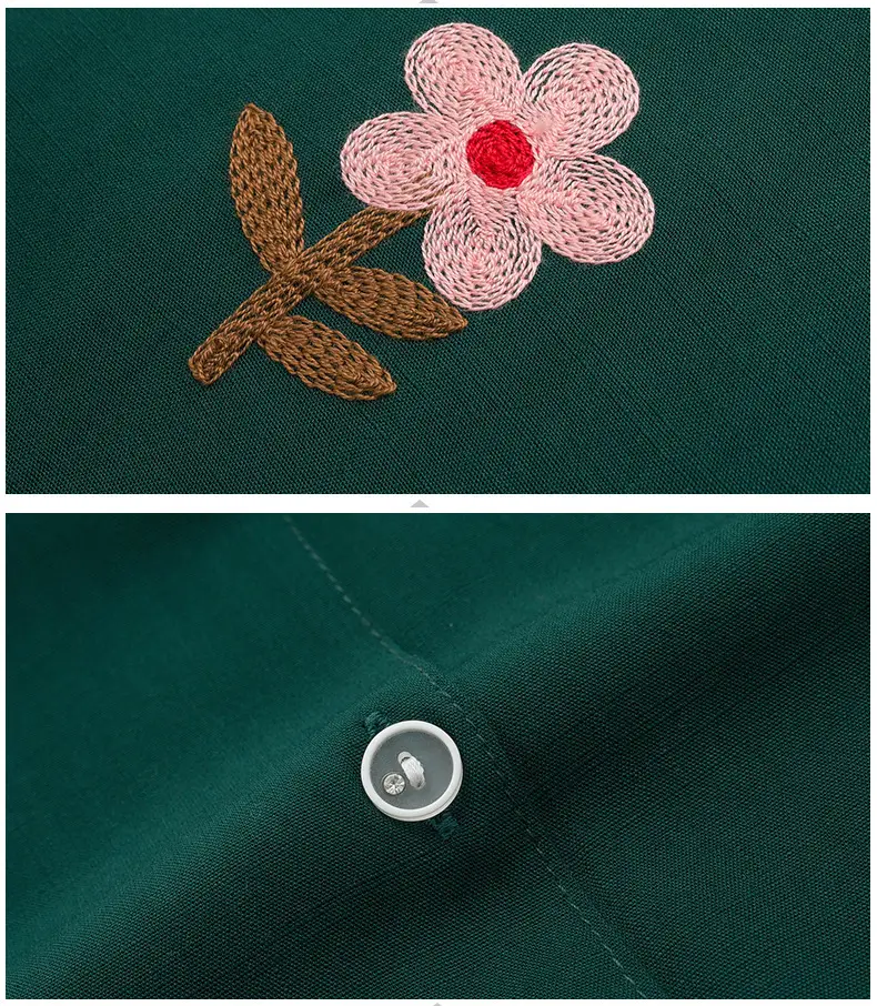 Mom's Floral Embroidered Short Sleeve Top — feature 18
