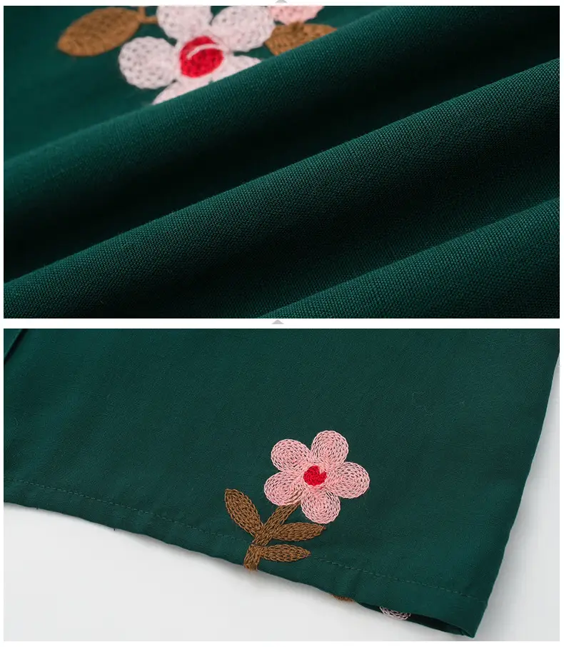 Mom's Floral Embroidered Short Sleeve Top — feature 19