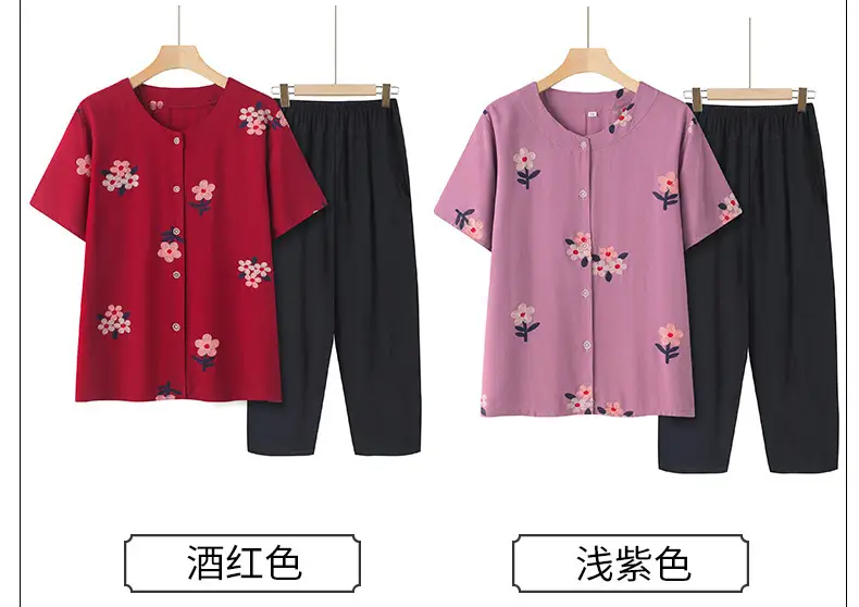 Mom's Floral Embroidered Short Sleeve Top — feature 5