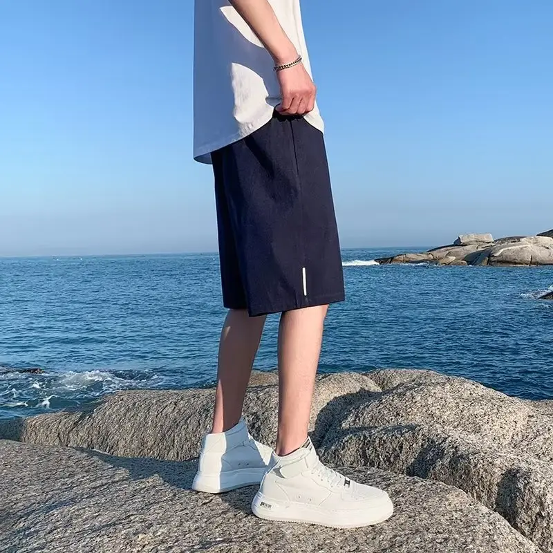 Men Ice Silk Shorts Summer 2025 Loose Fit Sports Casual Pants - Image 3