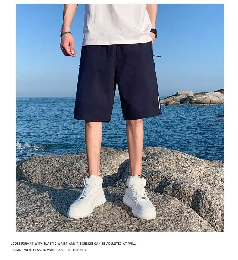 Men Ice Silk Shorts Summer 2025 Loose Fit Sports Casual Pants — feature 19
