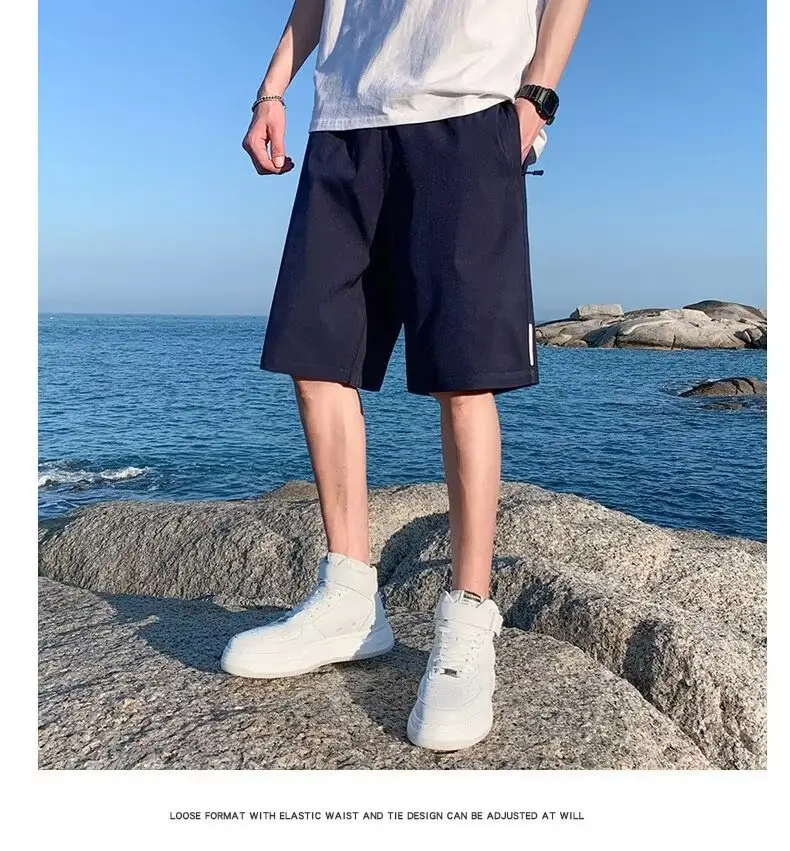 Men Ice Silk Shorts Summer 2025 Loose Fit Sports Casual Pants — feature 20