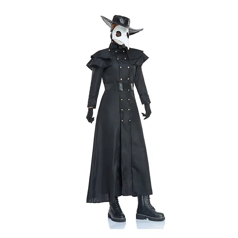 Black Plague Doctor Steampunk Halloween Costume - Image 3