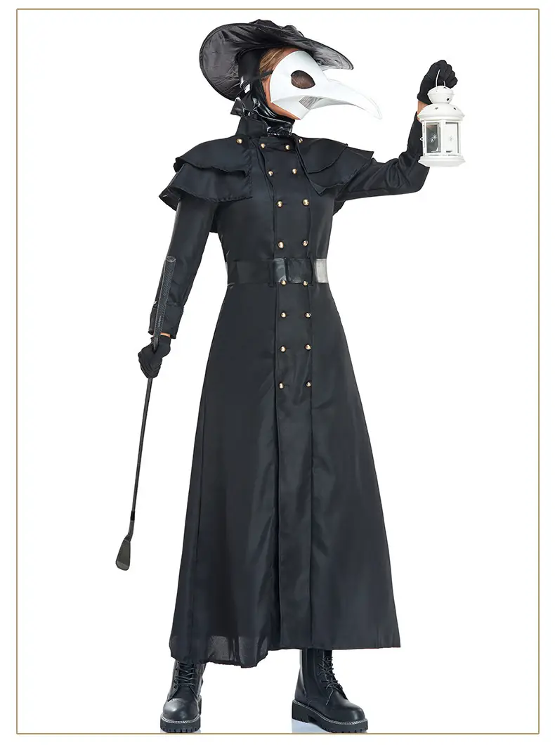 Black Plague Doctor Steampunk Halloween Costume — feature 10