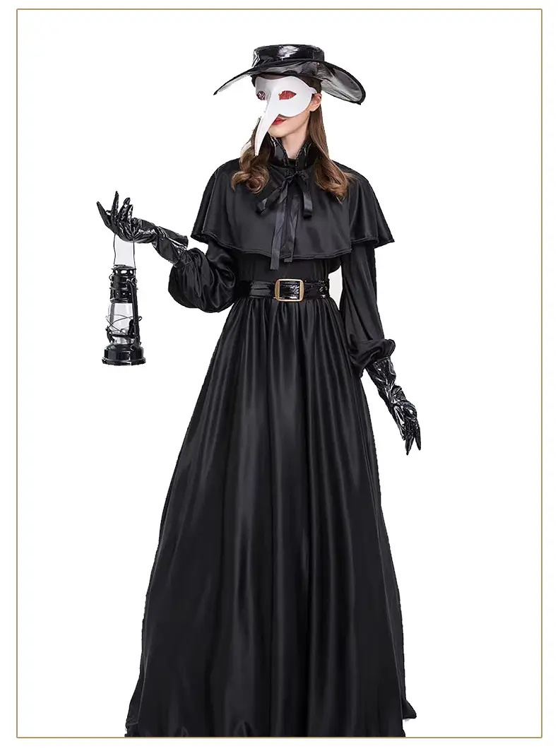 Black Plague Doctor Steampunk Halloween Costume — feature 11