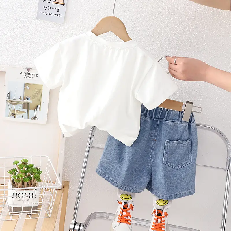 2023 Boys 2-Piece T-Shirt & Denim Shorts Set - Image 4