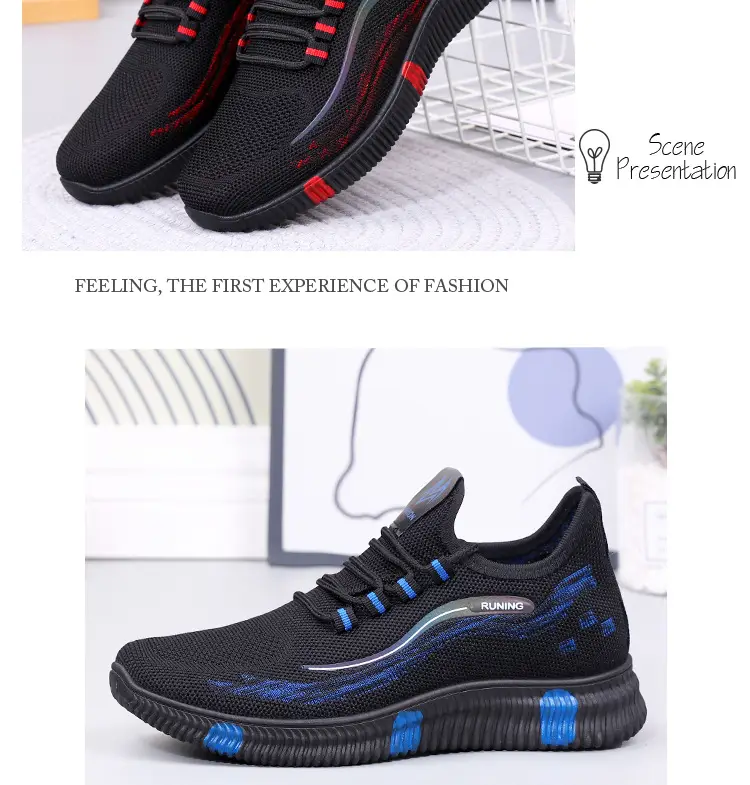 Autumn and winter plus velvet new flying weaving women's shoes walking lightweight soft bottom sports shoes all-match casual shoes cotton shoes — feature 12