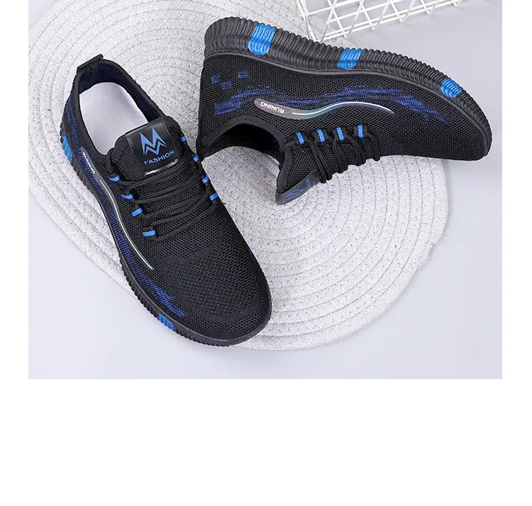 Autumn and winter plus velvet new flying weaving women's shoes walking lightweight soft bottom sports shoes all-match casual shoes cotton shoes — feature 14