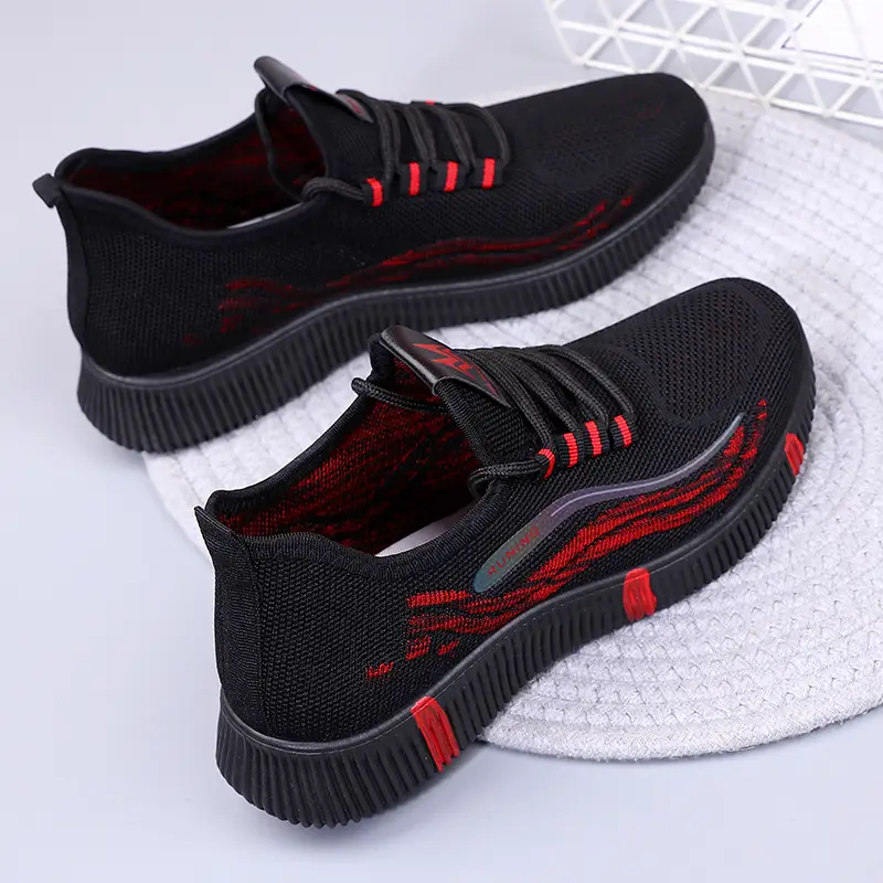 Autumn and winter plus velvet new flying weaving women's shoes walking lightweight soft bottom sports shoes all-match casual shoes cotton shoes - Image 2
