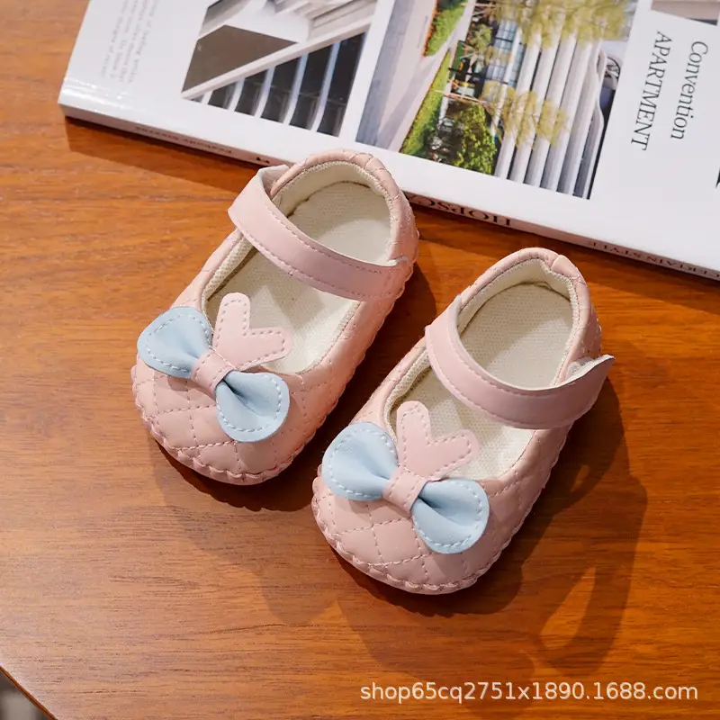 Baby Shoes Pink Bow Toddler Anti-Fall Sandals 0-1Y