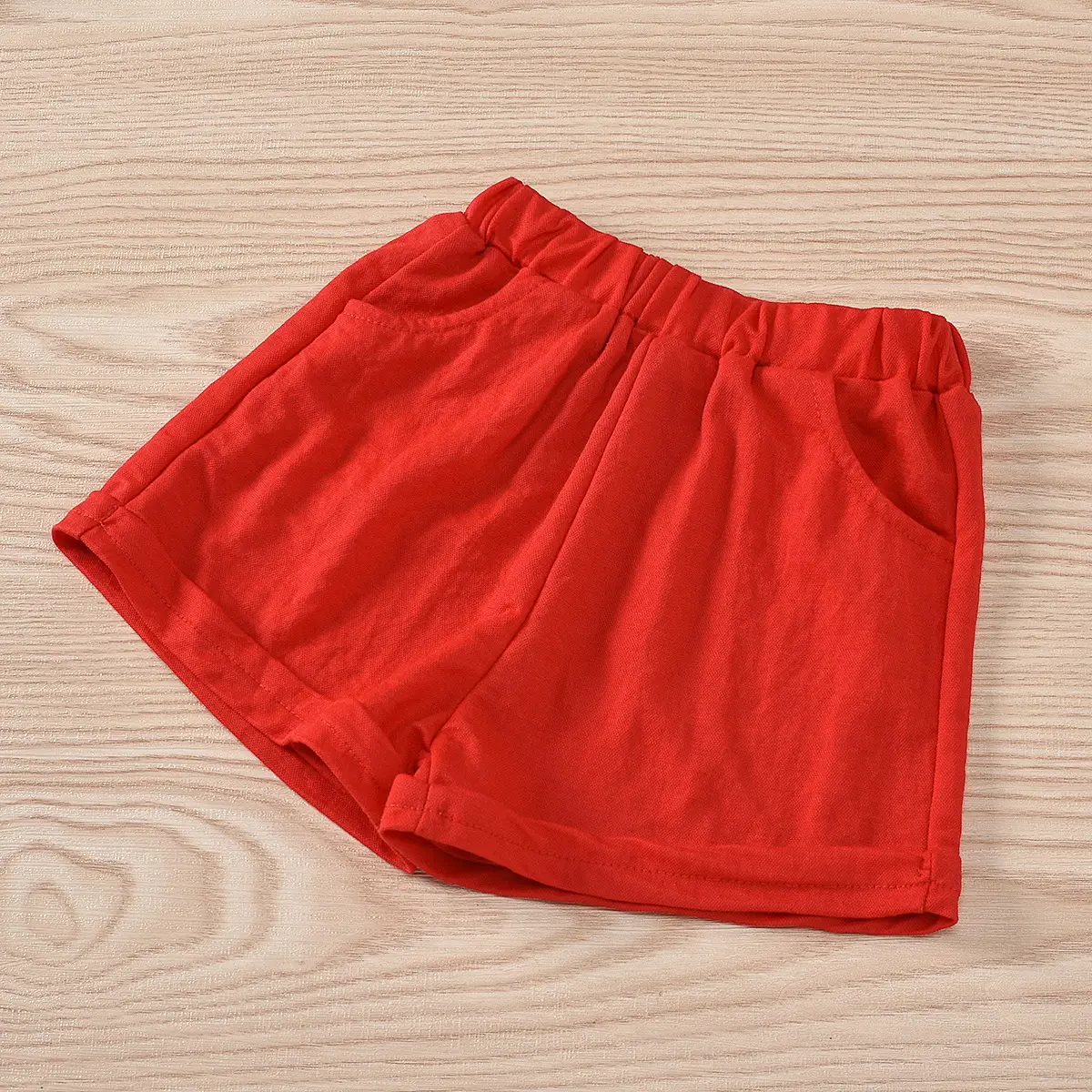 Girls Polka Dot Bow Top Shorts Set Red White — feature 10