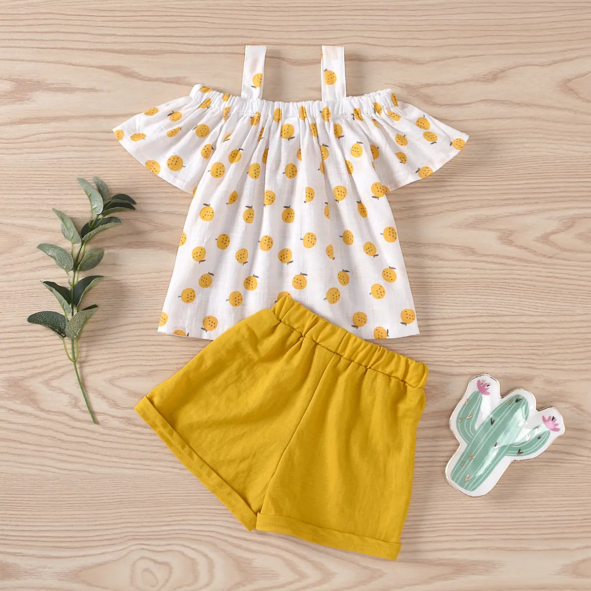 Girls Polka Dot Bow Top Shorts Set Red White — feature 2