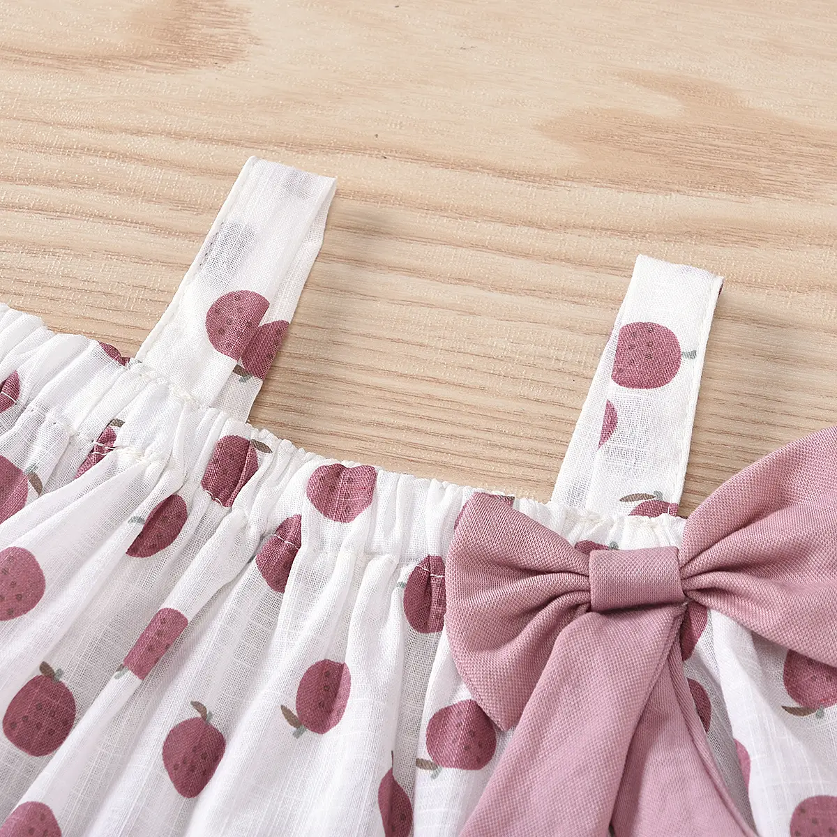 Girls Polka Dot Bow Top Shorts Set Red White — feature 21