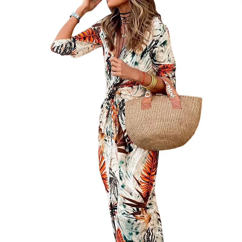 Women's Printed Midi Dress Spring New Cross-Border 2025 - Image 6