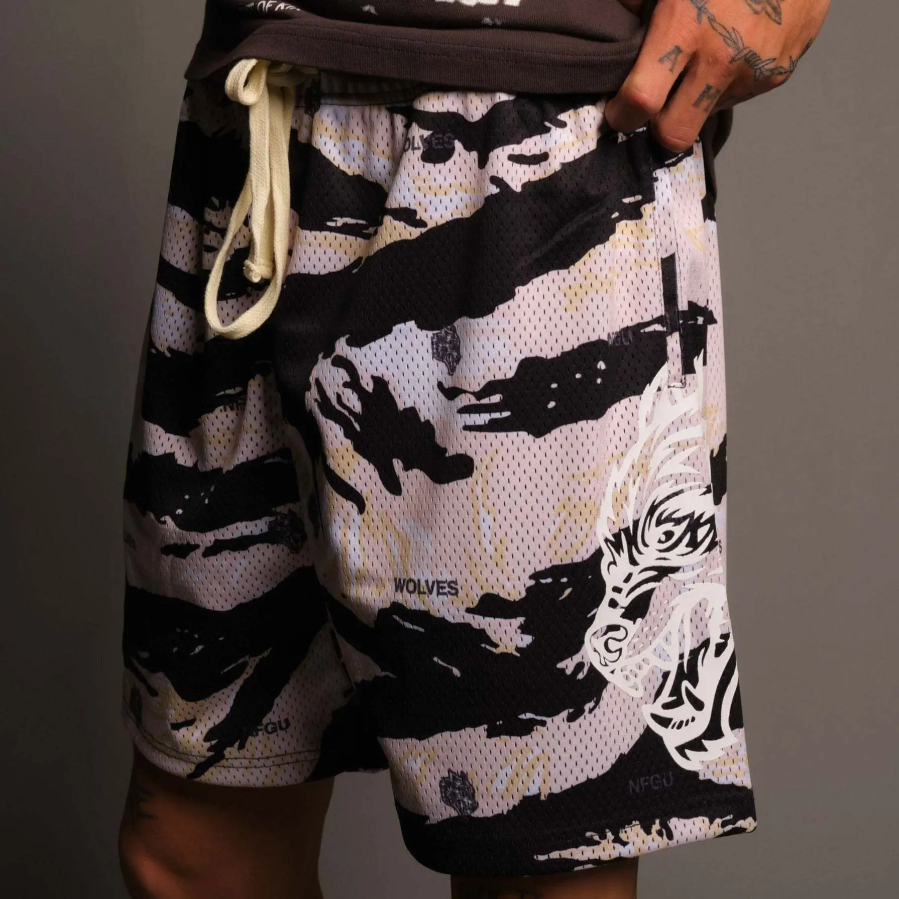 Men Camo Printed Drawstring Shorts 2023 - Image 5