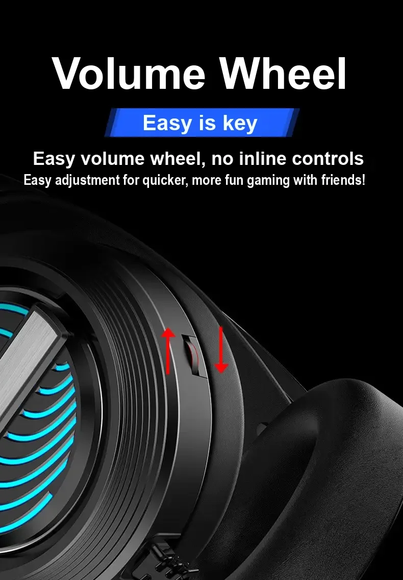 Close-up of an earcup volume control wheel.