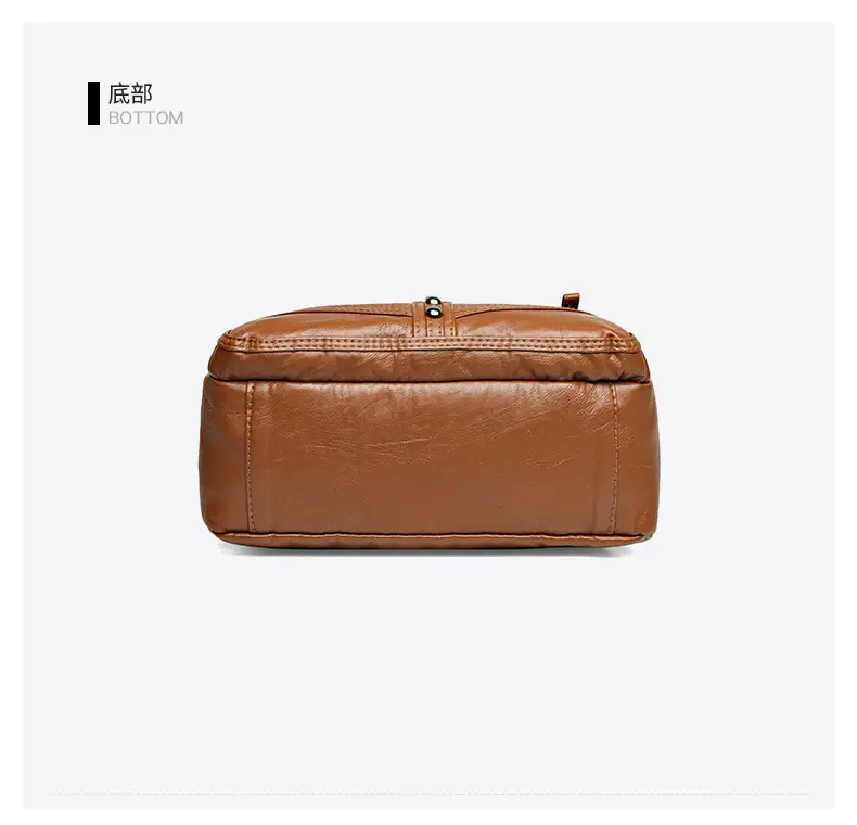 Red Leather Crossbody Bag with Multiple Pockets — feature 15