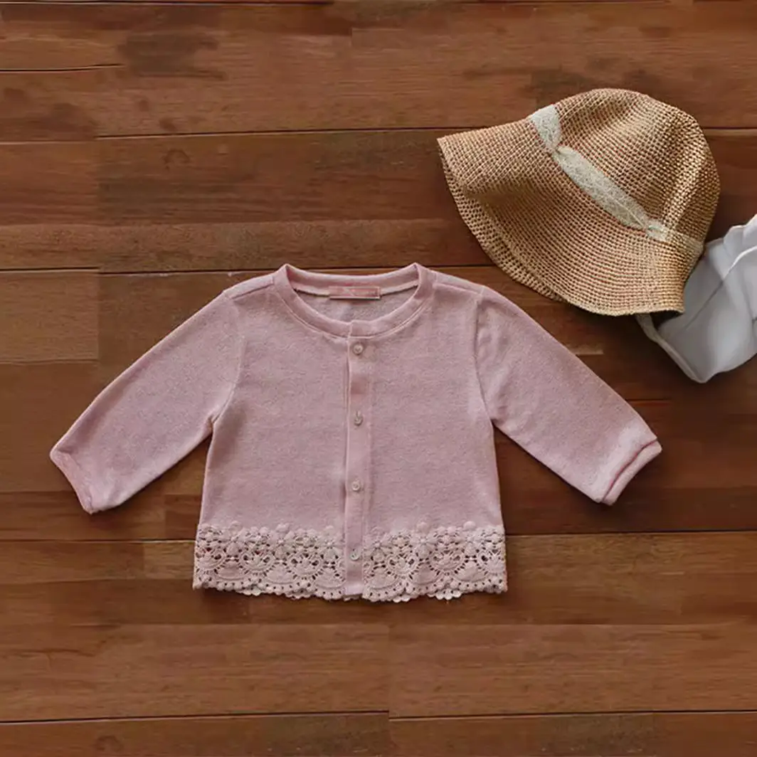 Girls' Pink Knitted Cardigan Sun Protection 2025 - Image 5