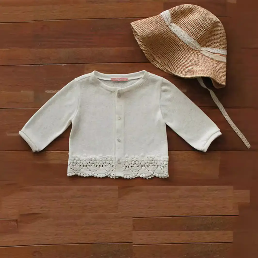 Girls' Pink Knitted Cardigan Sun Protection 2025 - Image 6