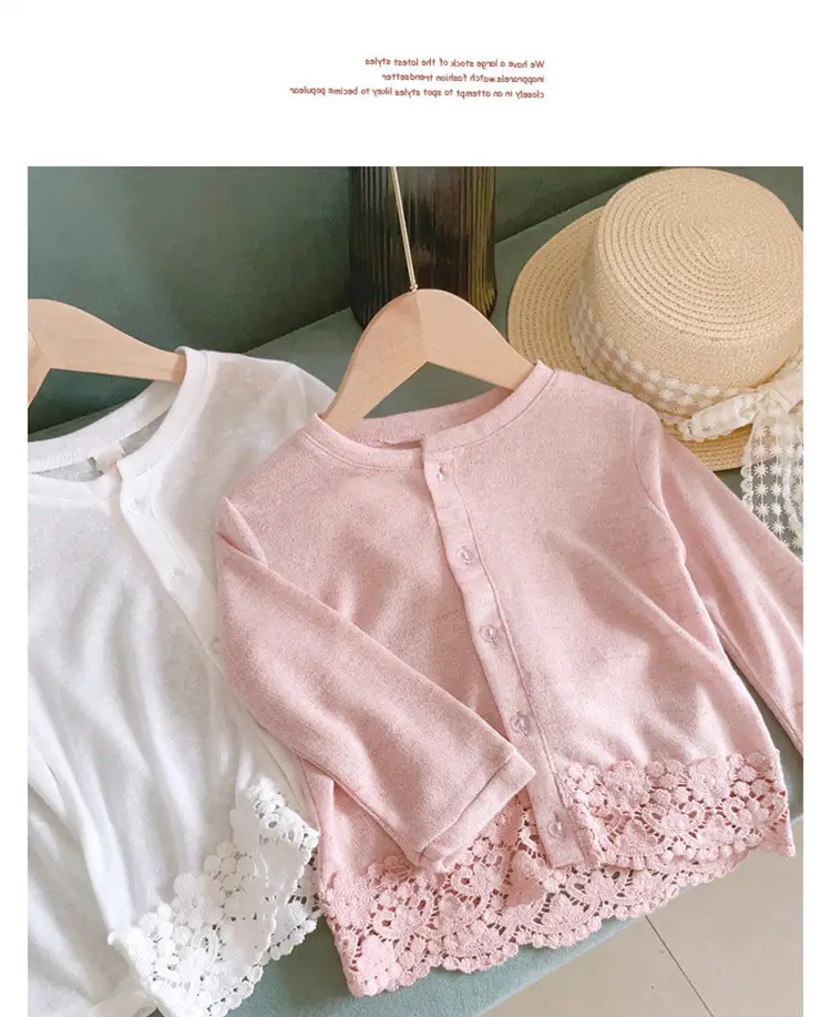 Girls' Pink Knitted Cardigan Sun Protection 2025 — feature 2