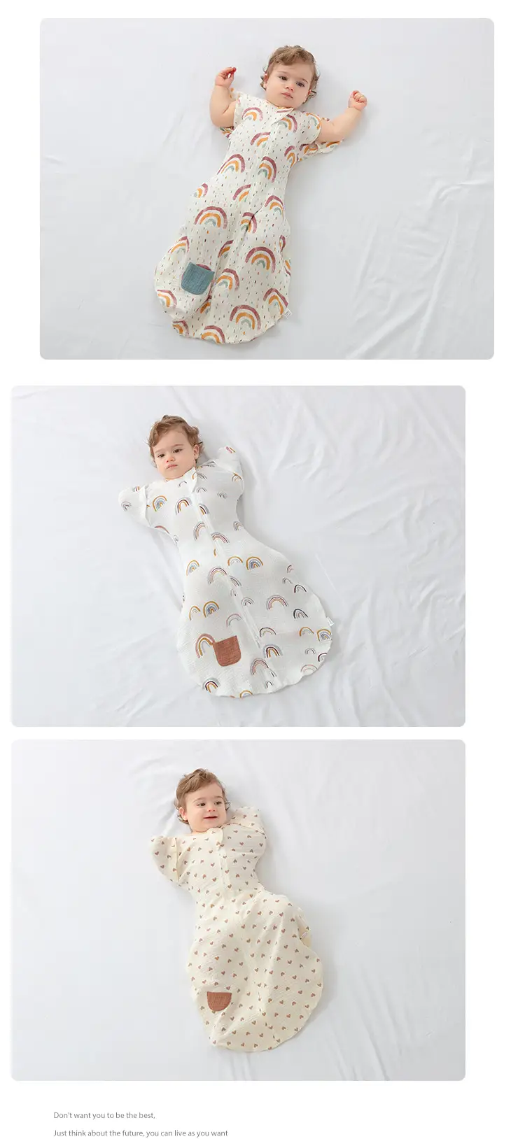 Newborn Baby Swaddling Bag Cotton Gauze Anti-Scare Spring Summer — feature 6