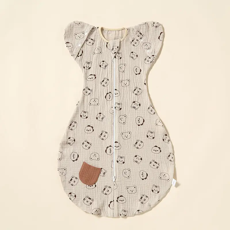 Newborn Baby Swaddling Bag Cotton Gauze Anti-Scare Spring Summer - Image 10