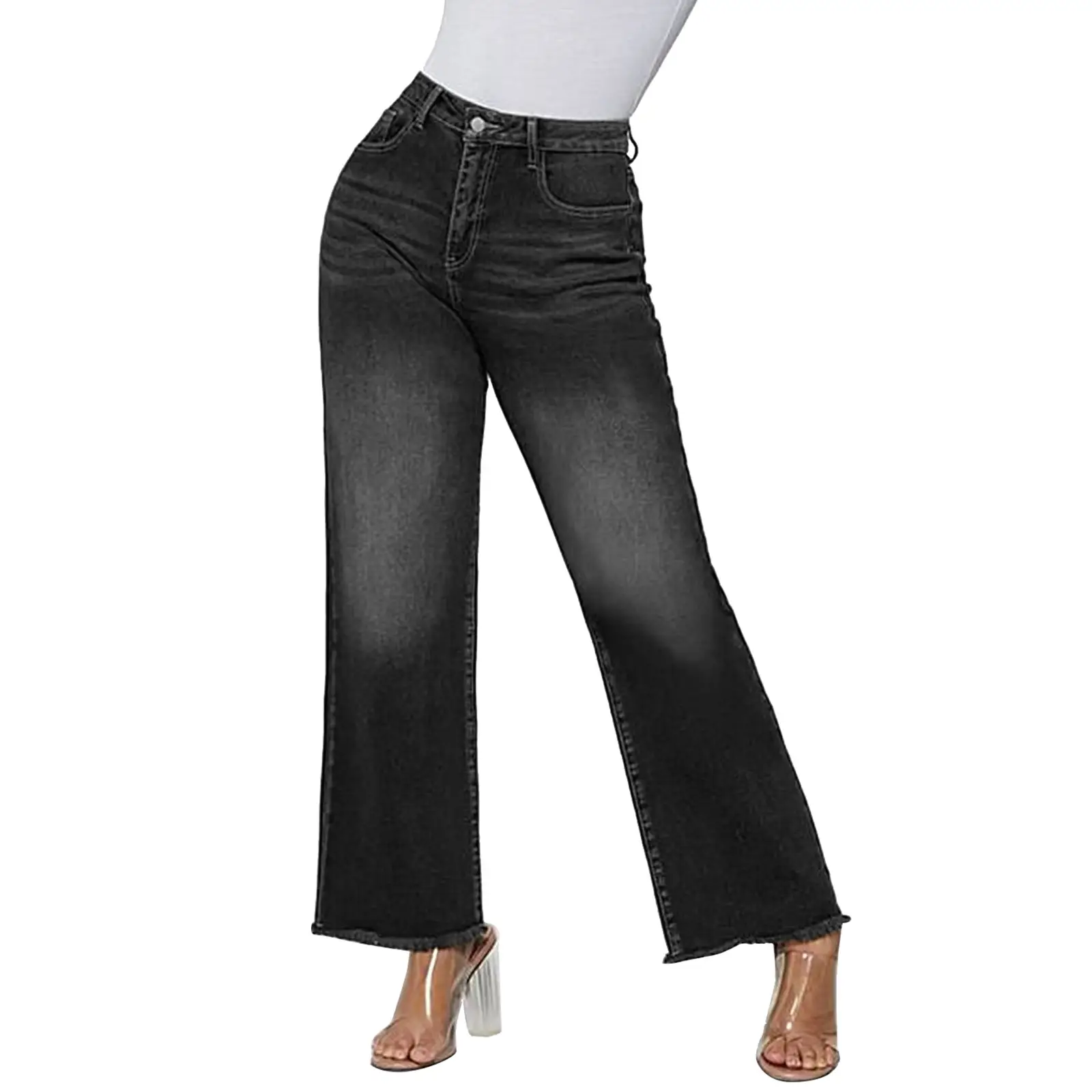 Retro Denim Pants 9 Point Cat Maliu Heavy Industry