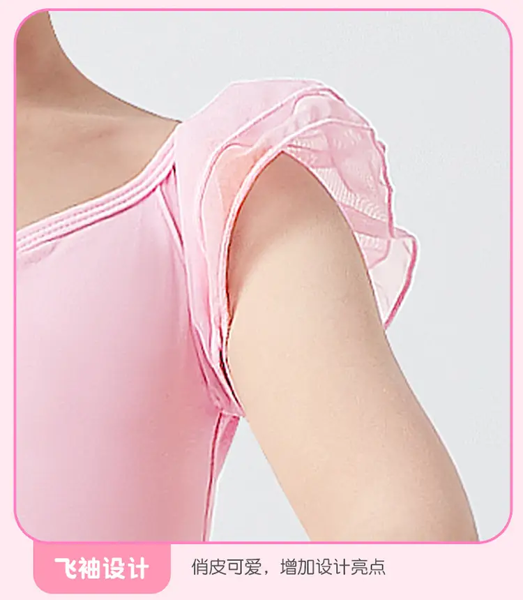 Light Violet Girls Ballet Dress Double Layer Flying Sleeve — feature 48
