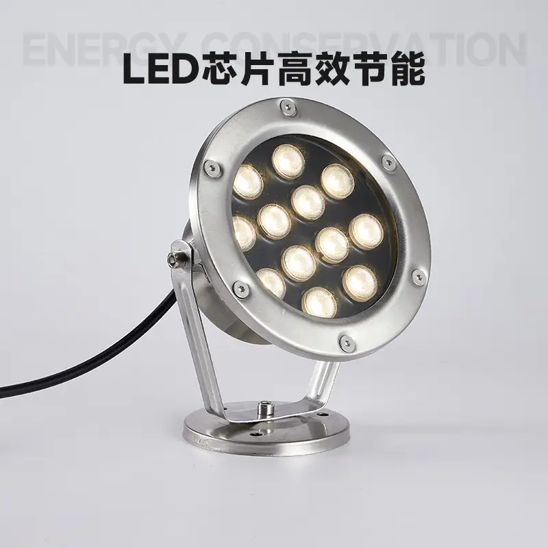 Underwater lamp led waterproof underwater pool landscape fish pool colorful fish tank swimming pool rockery fountain spotlight 24V12V