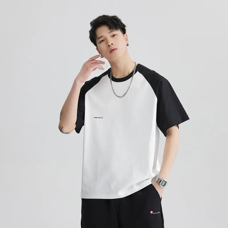 Men's Black White T-Shirt Large Summer Wear - Image 4