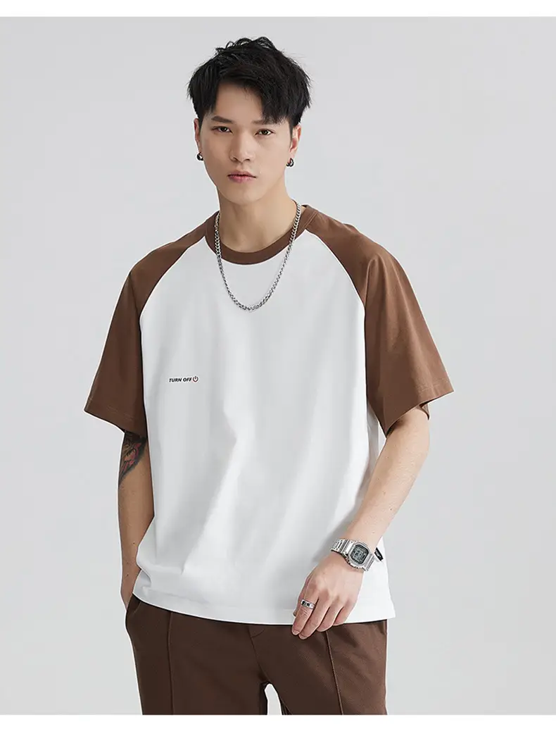 Men's Black White T-Shirt Large Summer Wear — feature 19