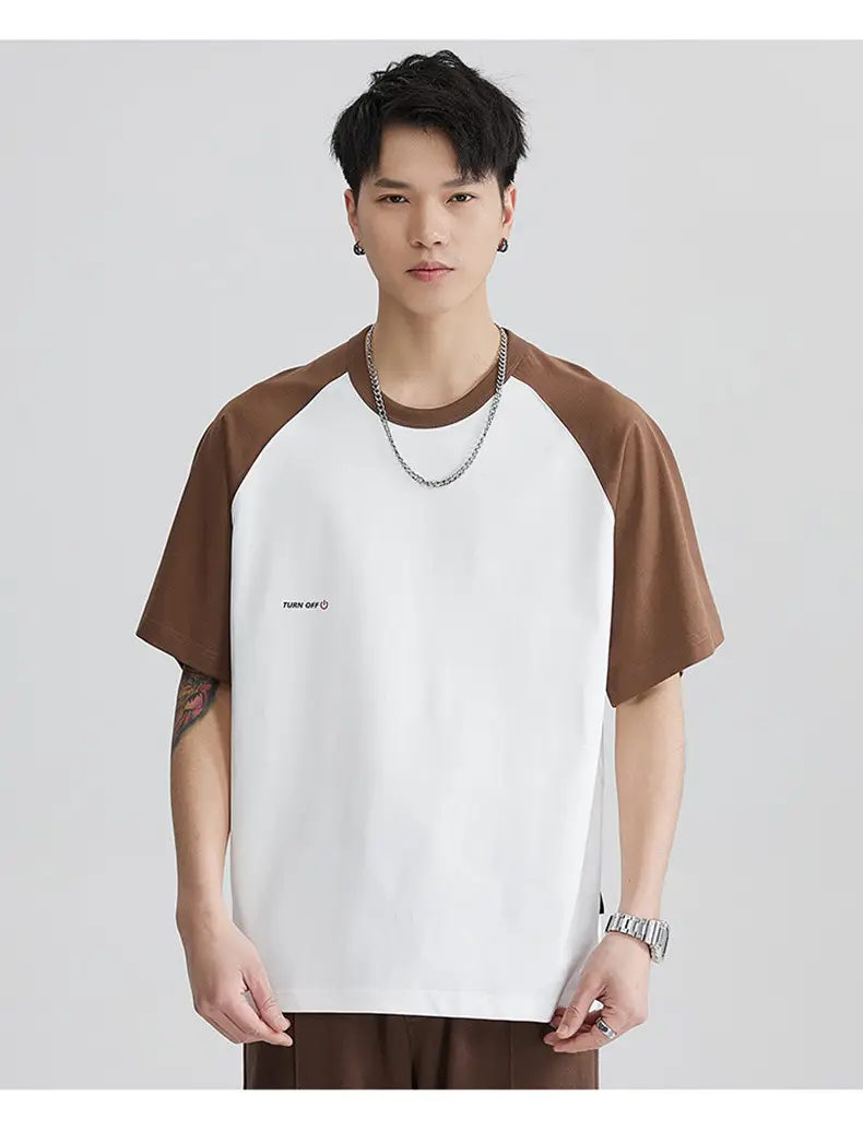 Men's Black White T-Shirt Large Summer Wear — feature 20