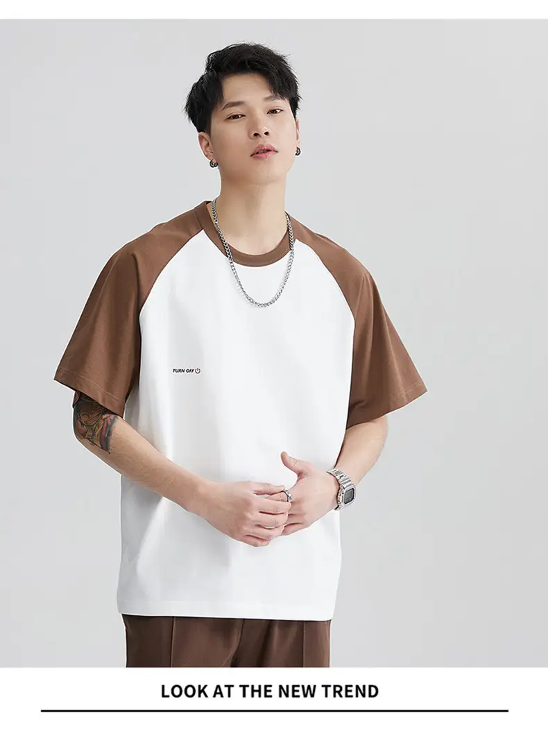 Men's Black White T-Shirt Large Summer Wear — feature 22