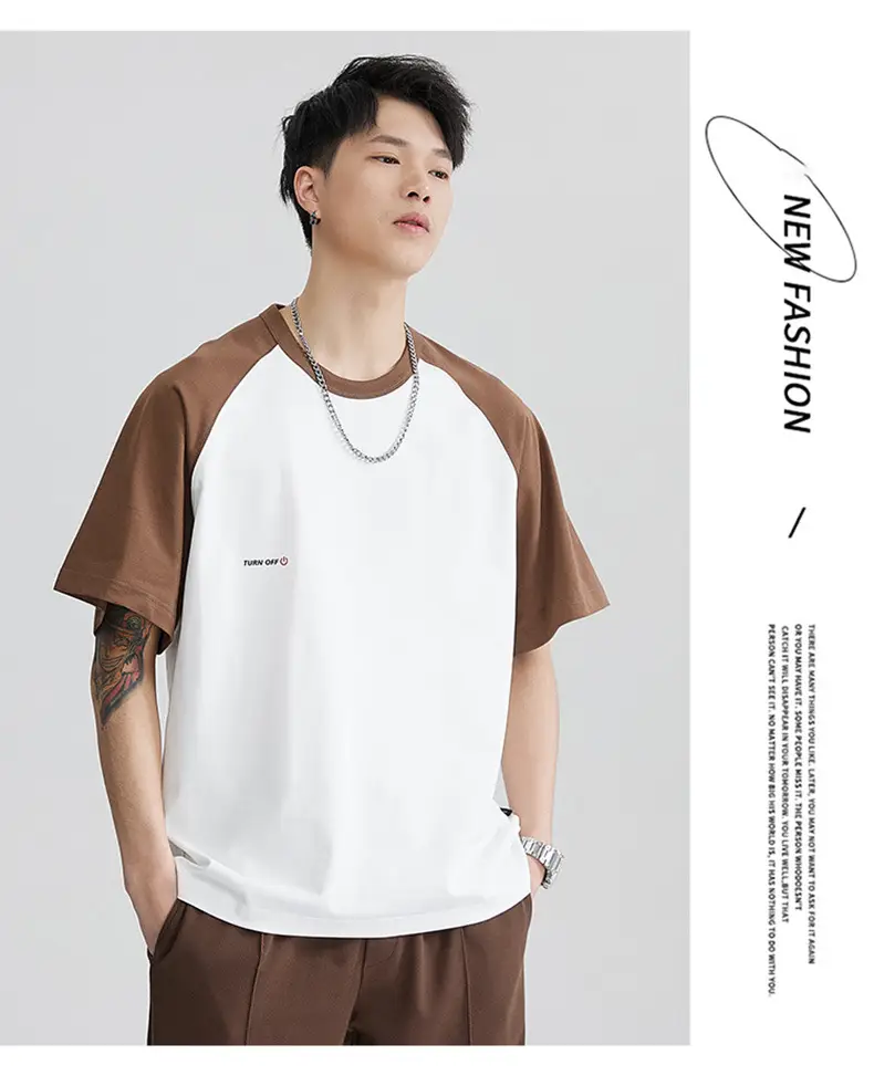 Men's Black White T-Shirt Large Summer Wear — feature 23