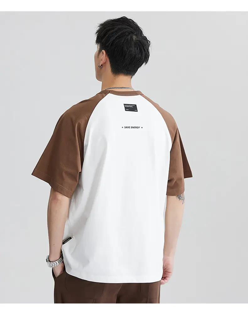 Men's Black White T-Shirt Large Summer Wear — feature 24