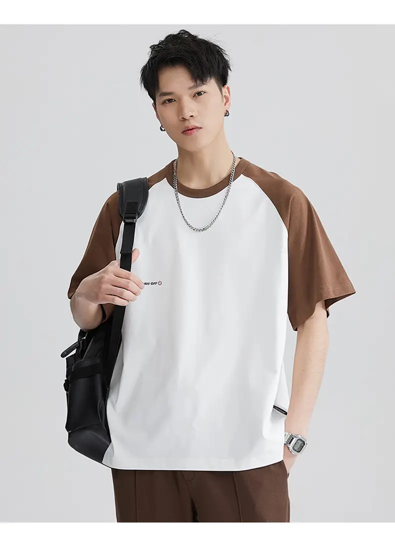 Men's Black White T-Shirt Large Summer Wear — feature 25