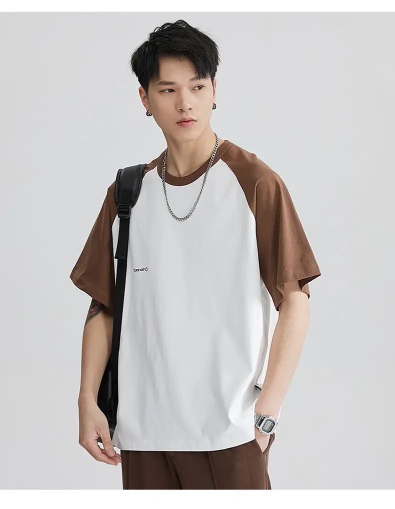 Men's Black White T-Shirt Large Summer Wear — feature 26