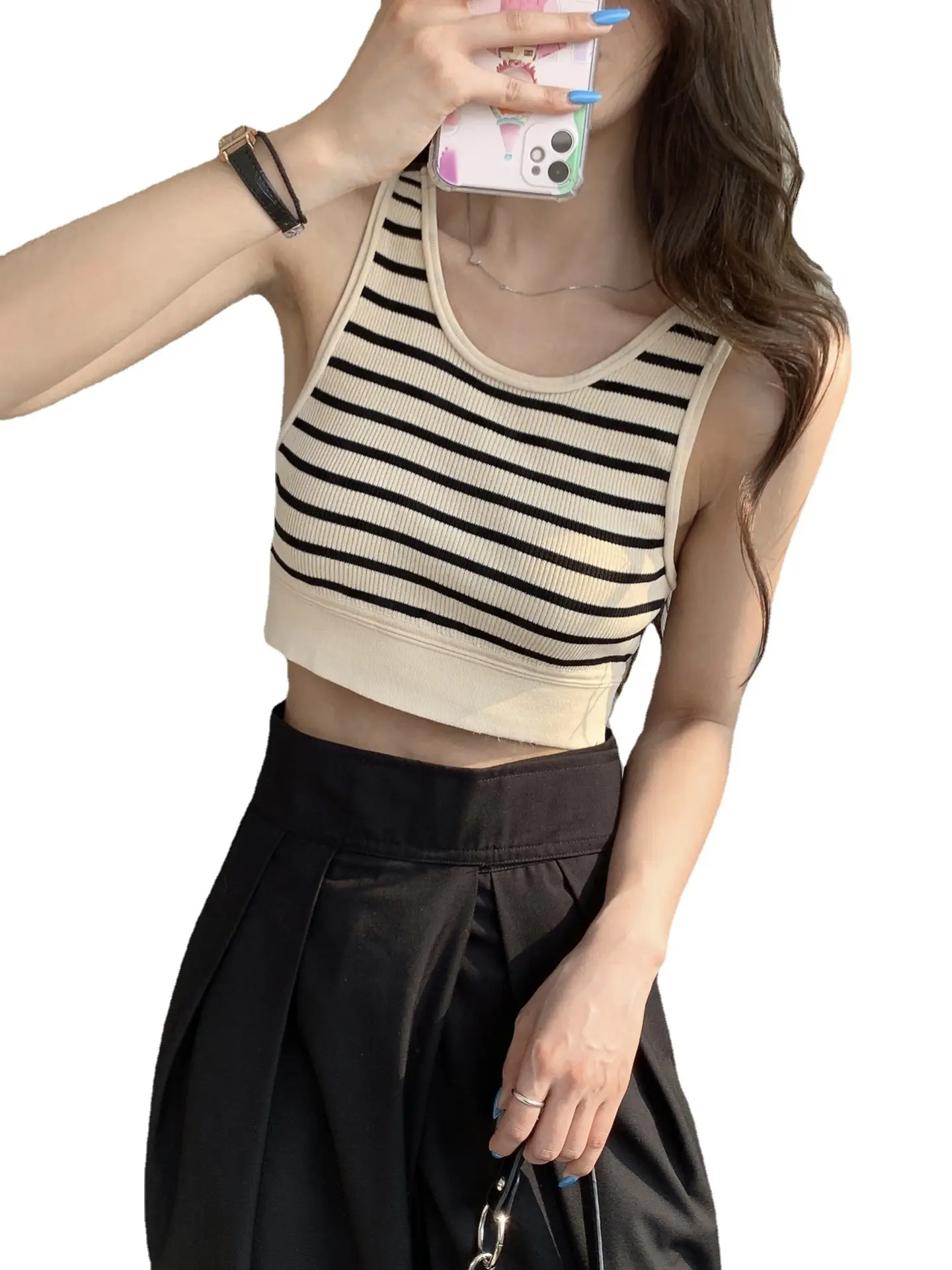 Women Striped Knitted Camisole 2025 Summer Hot - Image 5