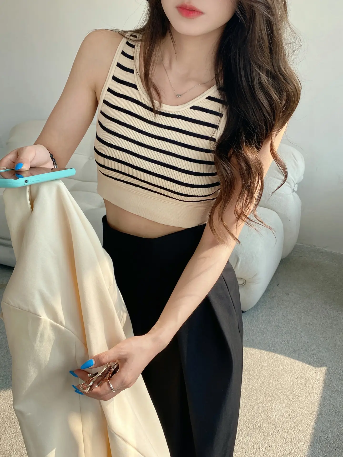 Women Striped Knitted Camisole 2025 Summer Hot — feature 10